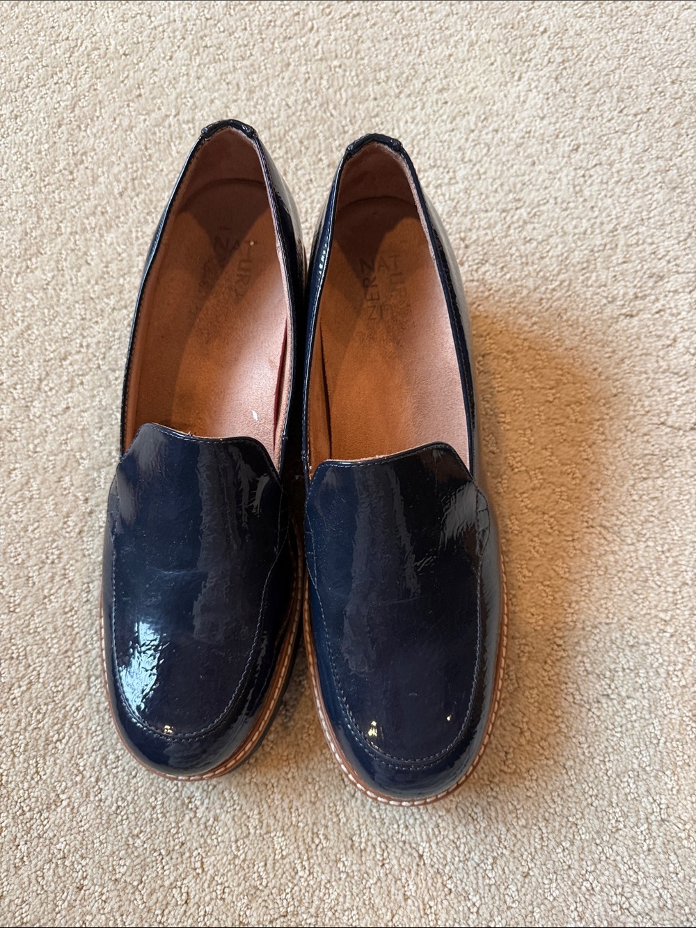 Naturalized Patent Leather Platform Loafers - Navy - Picture 5 of 5